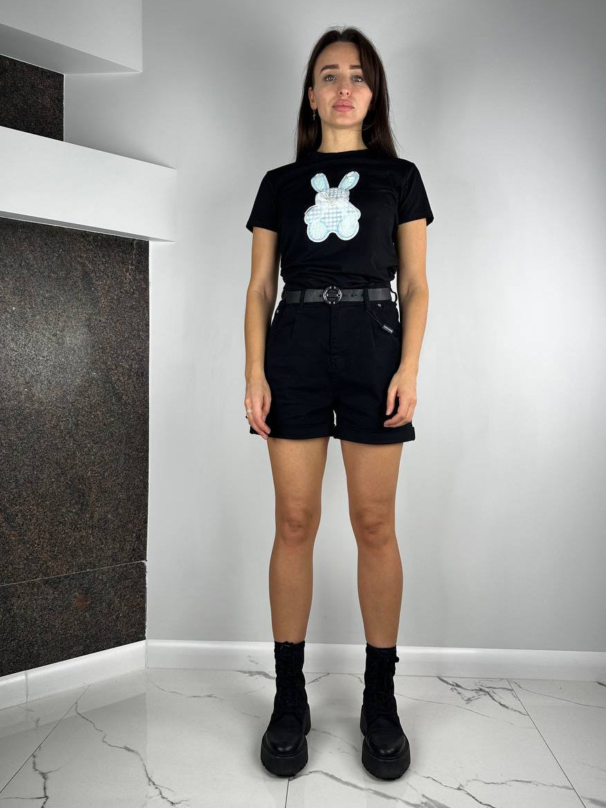 T-Shirt in Schwarz