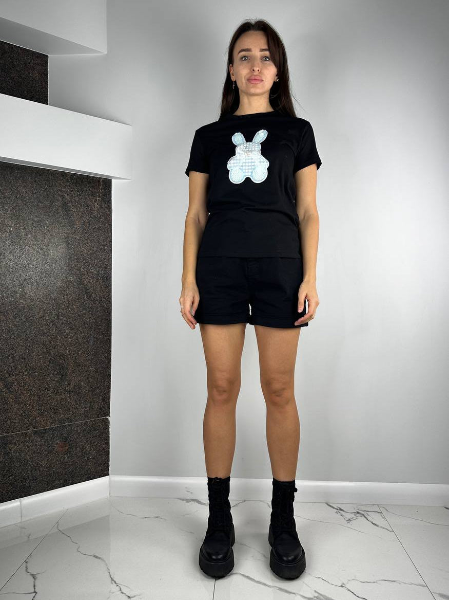 T-Shirt in Schwarz