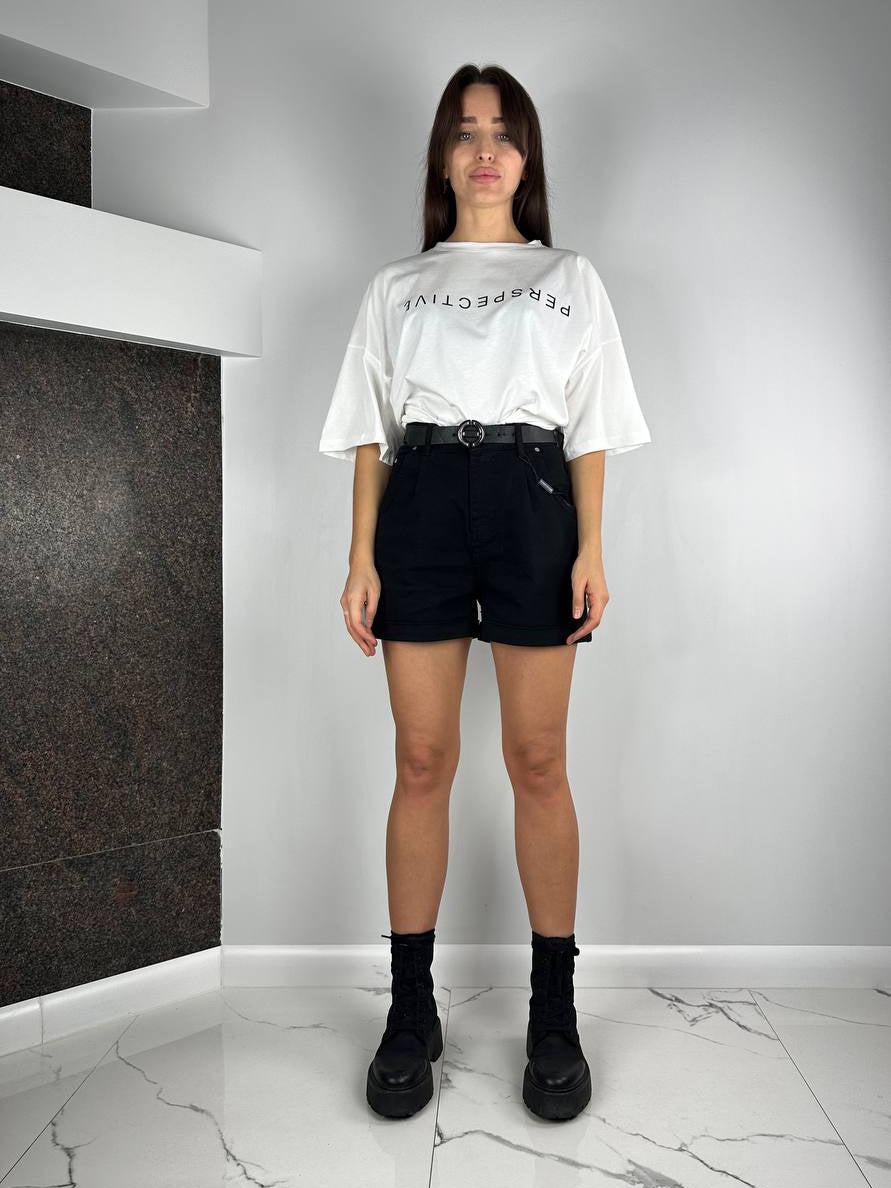Shorts di jeans neri