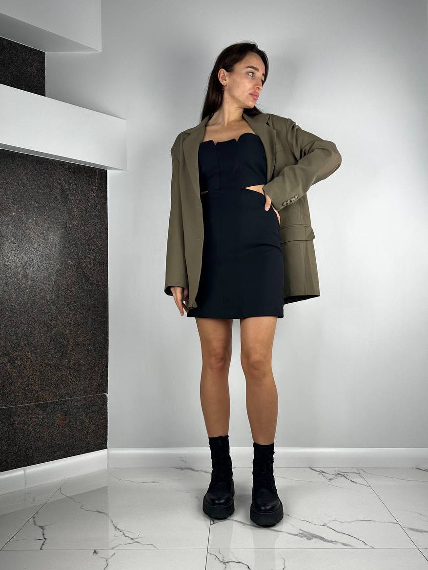Miniabito in cotone nero