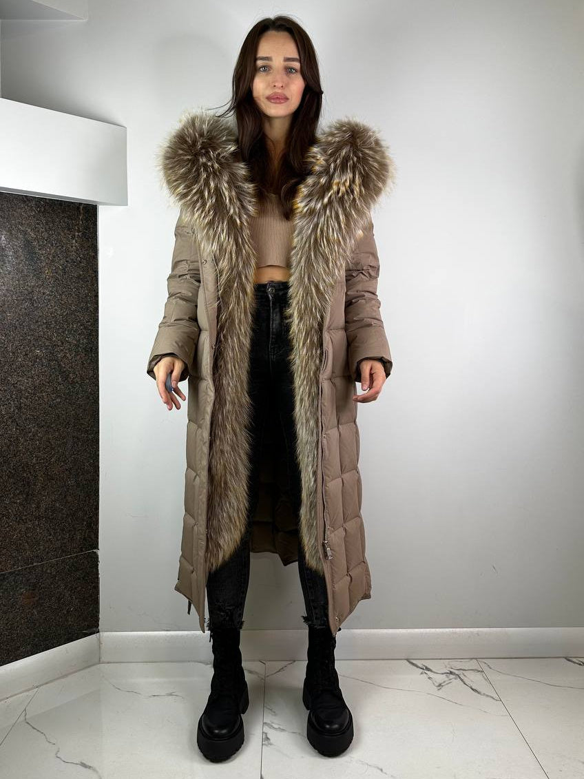 Down Jacket Baltic Squares Cappuccino 110 cm