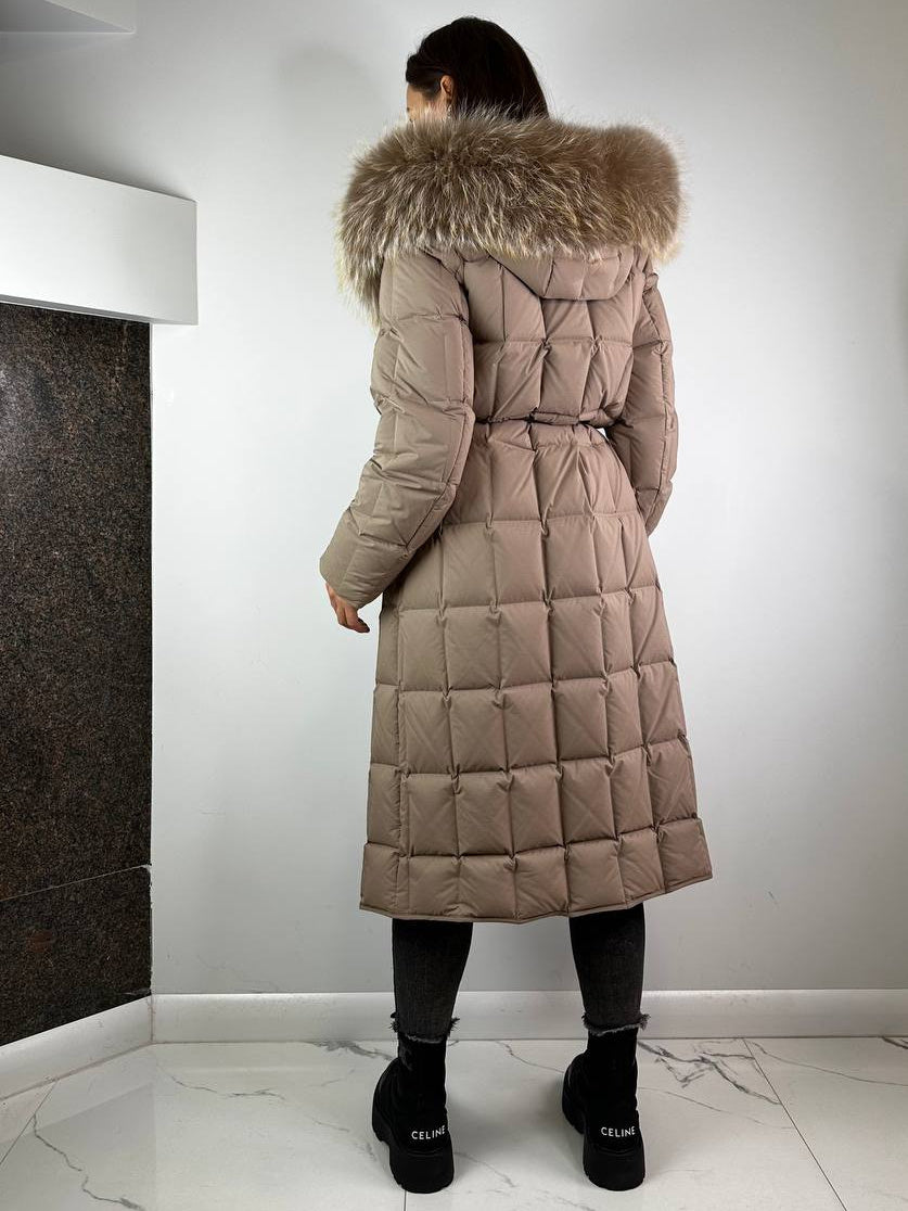 Down Jacket Baltic Squares Cappuccino 110 cm