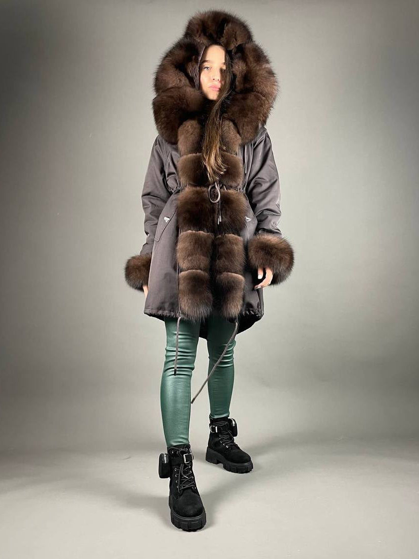 Parka Baltic Classic brązowa, 95 cm