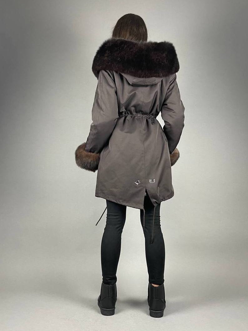 Parka Baltic Classic brązowa, 95 cm