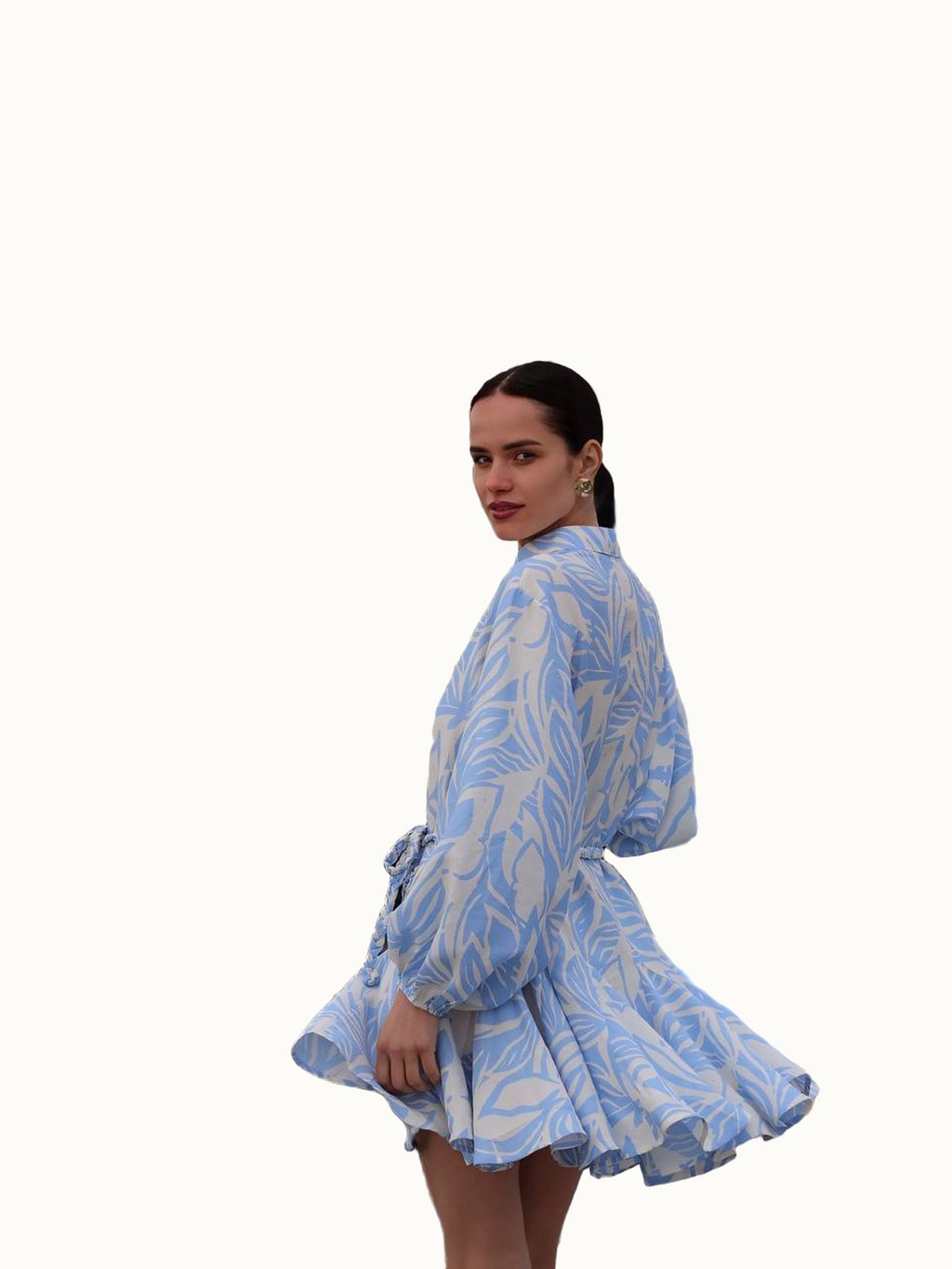 Abito in cotone azzurro