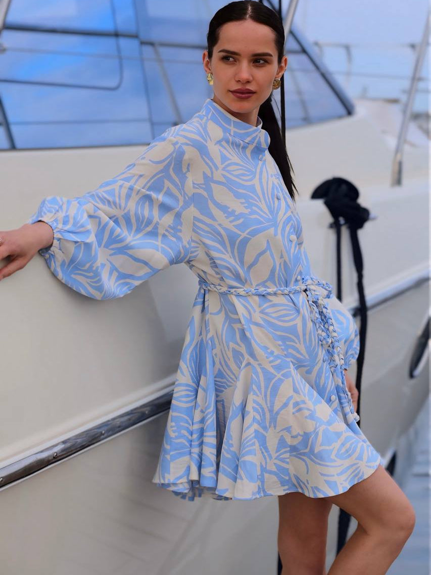 Abito in cotone azzurro