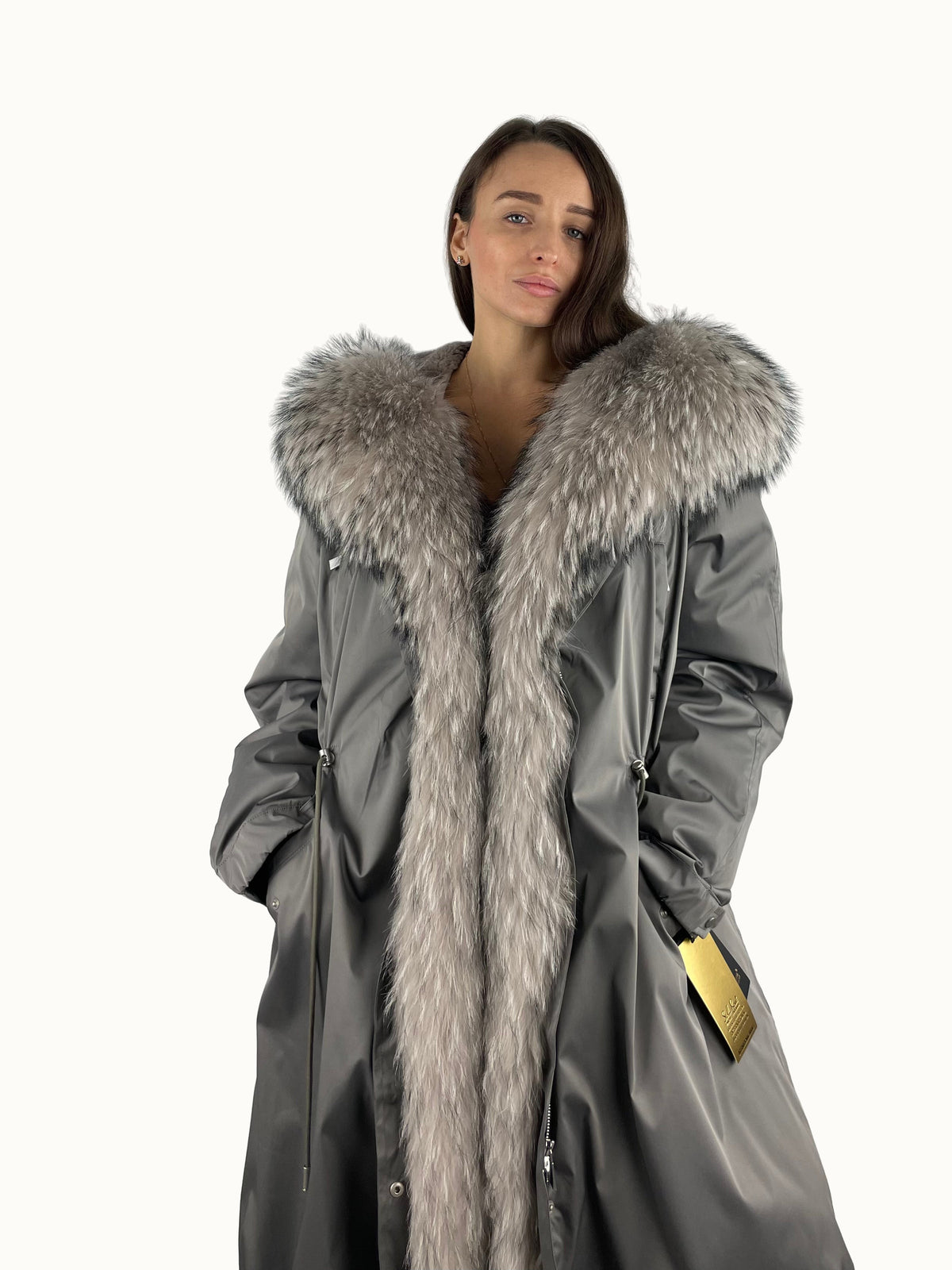Parka LUX Dark Grey / Raccoon Fur 103 cm