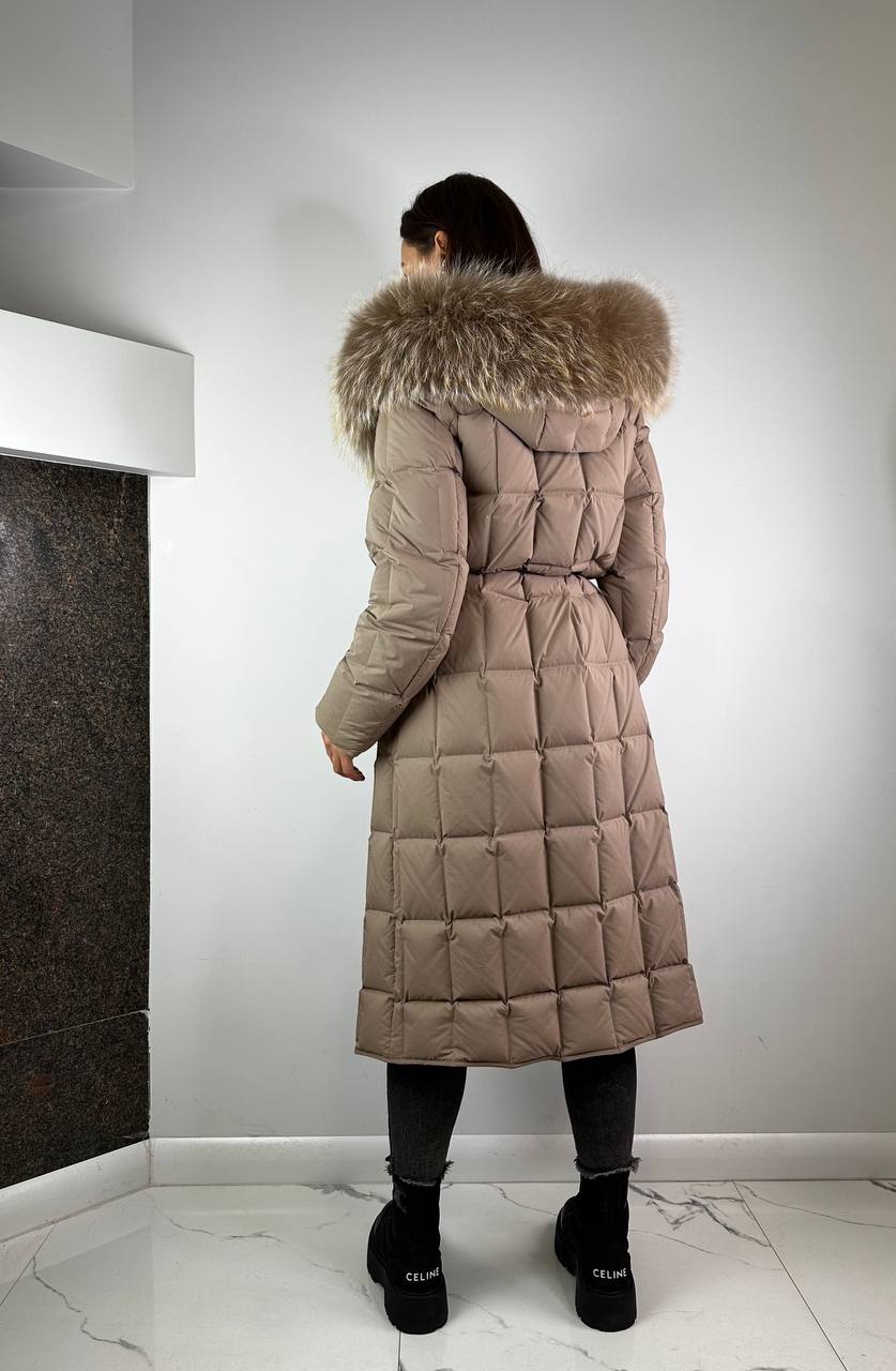Cappuccino Down jacket for women Baltic 110 cm