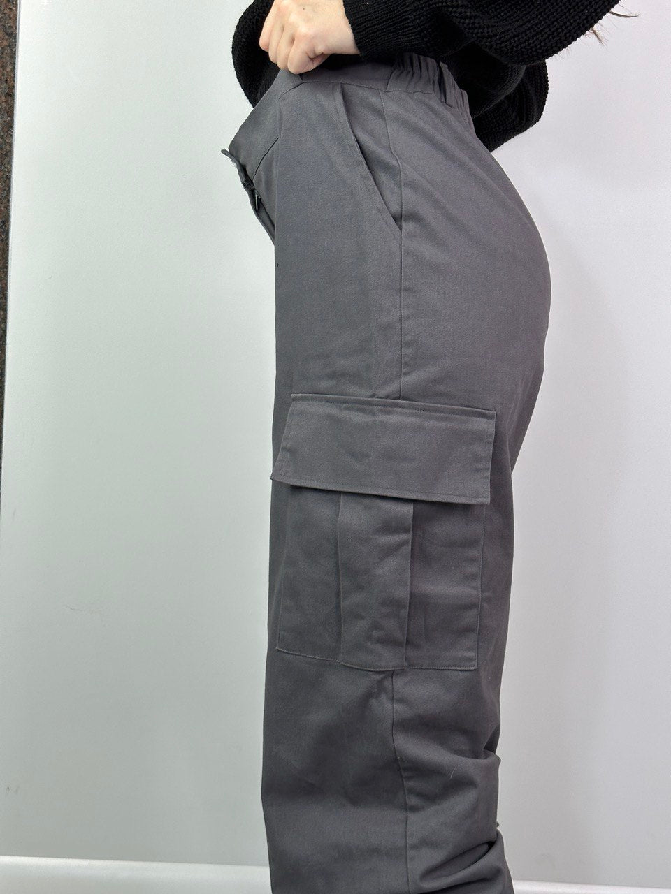 Grey cargo pants