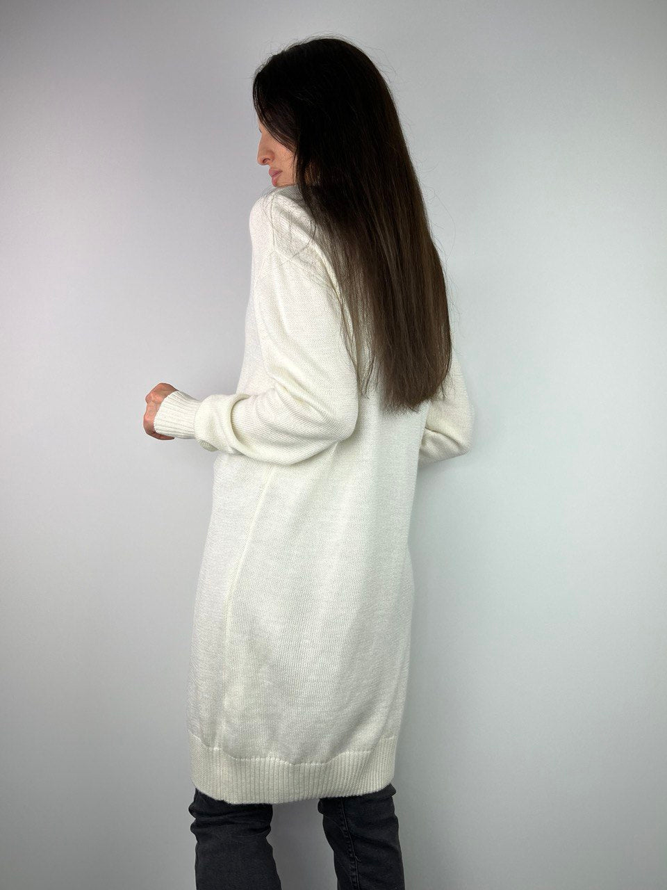 White cashmere dress