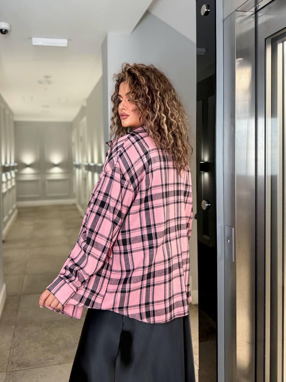 +SIZE Checkered shirt