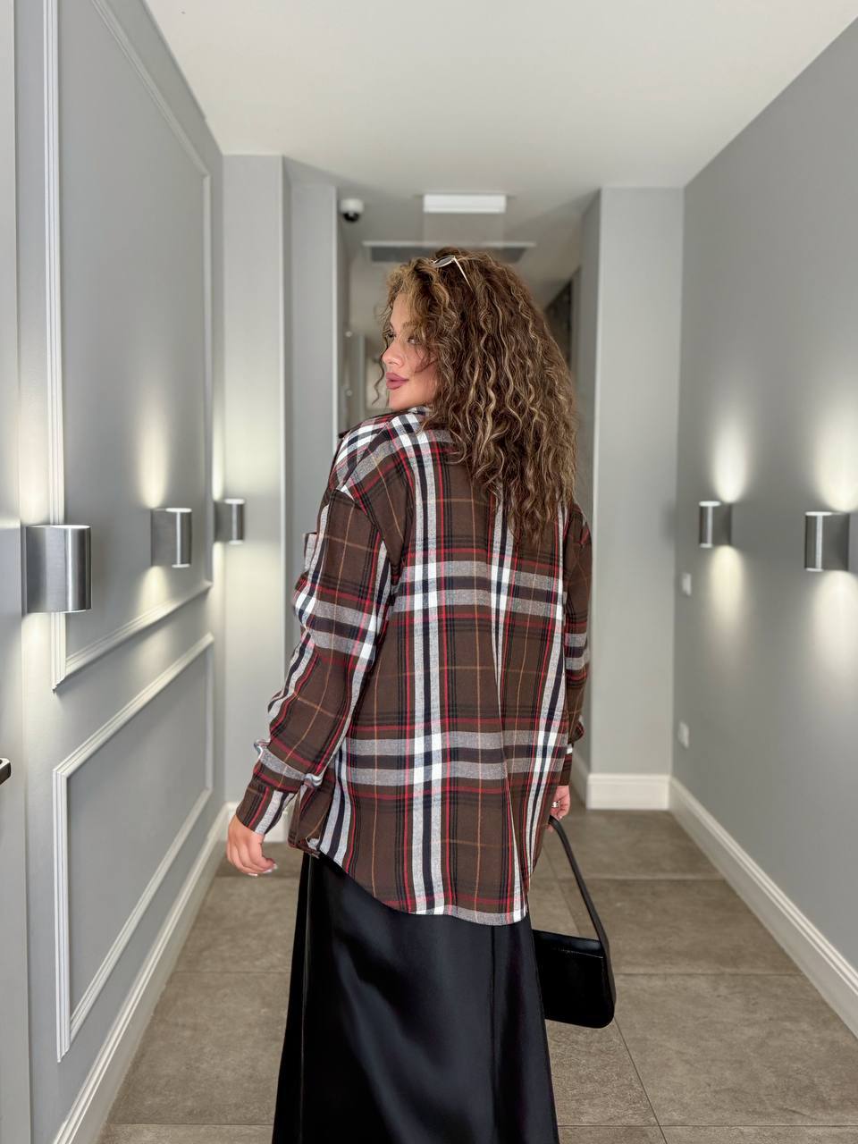 +SIZE Checkered shirt
