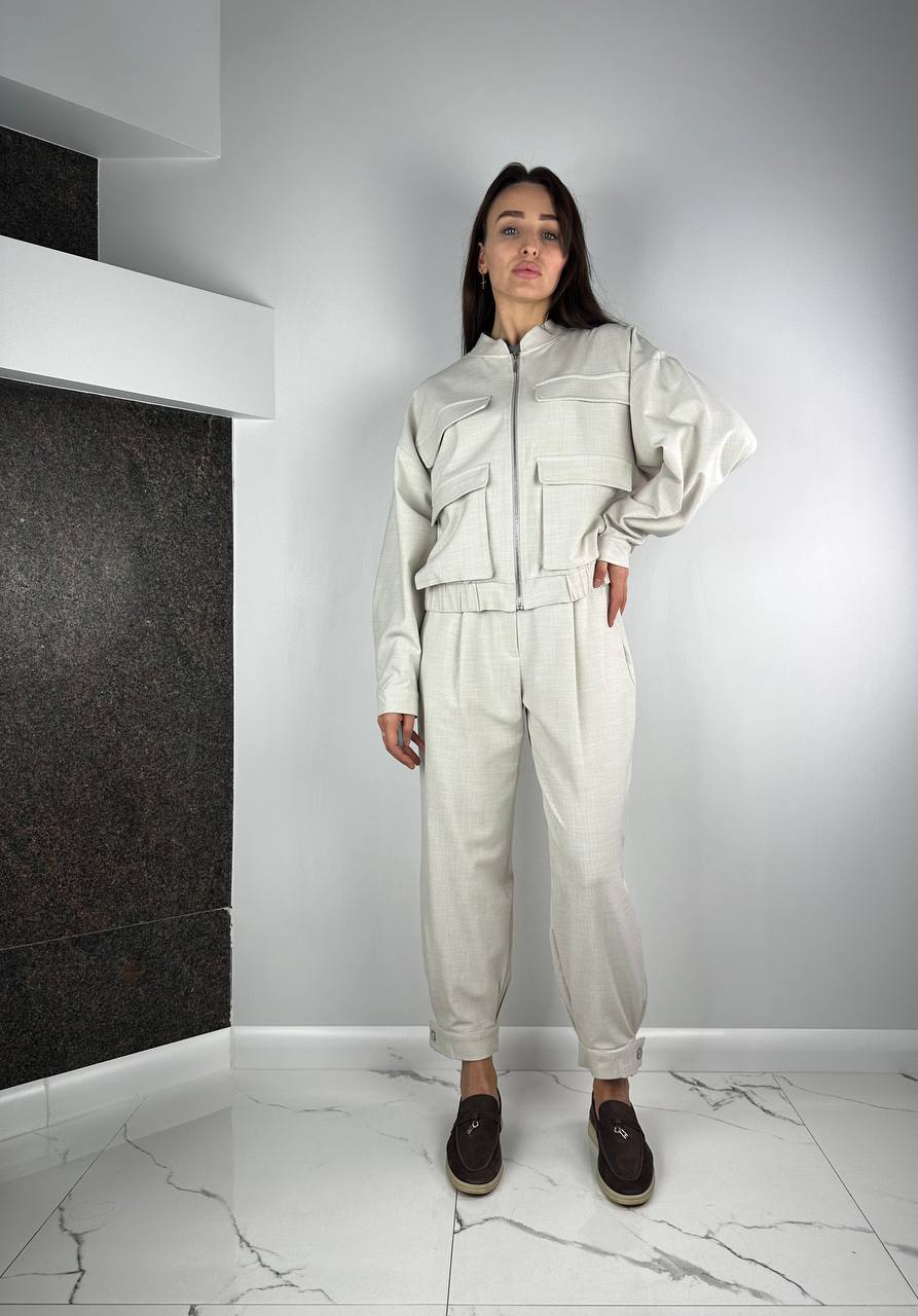 Grey suits BOMPER + jersey pants 01803