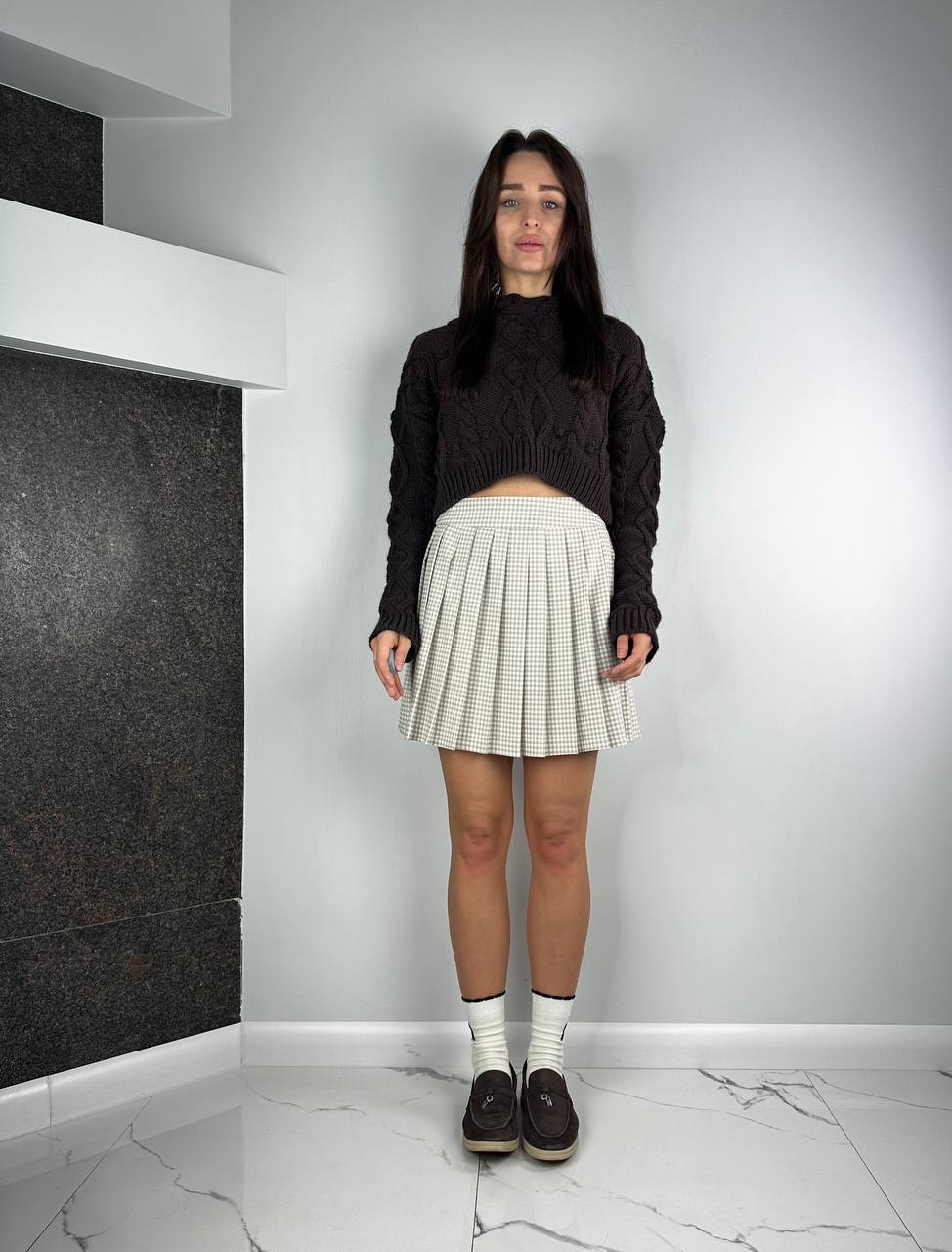 Beigie suits Set Shirt + Skirt