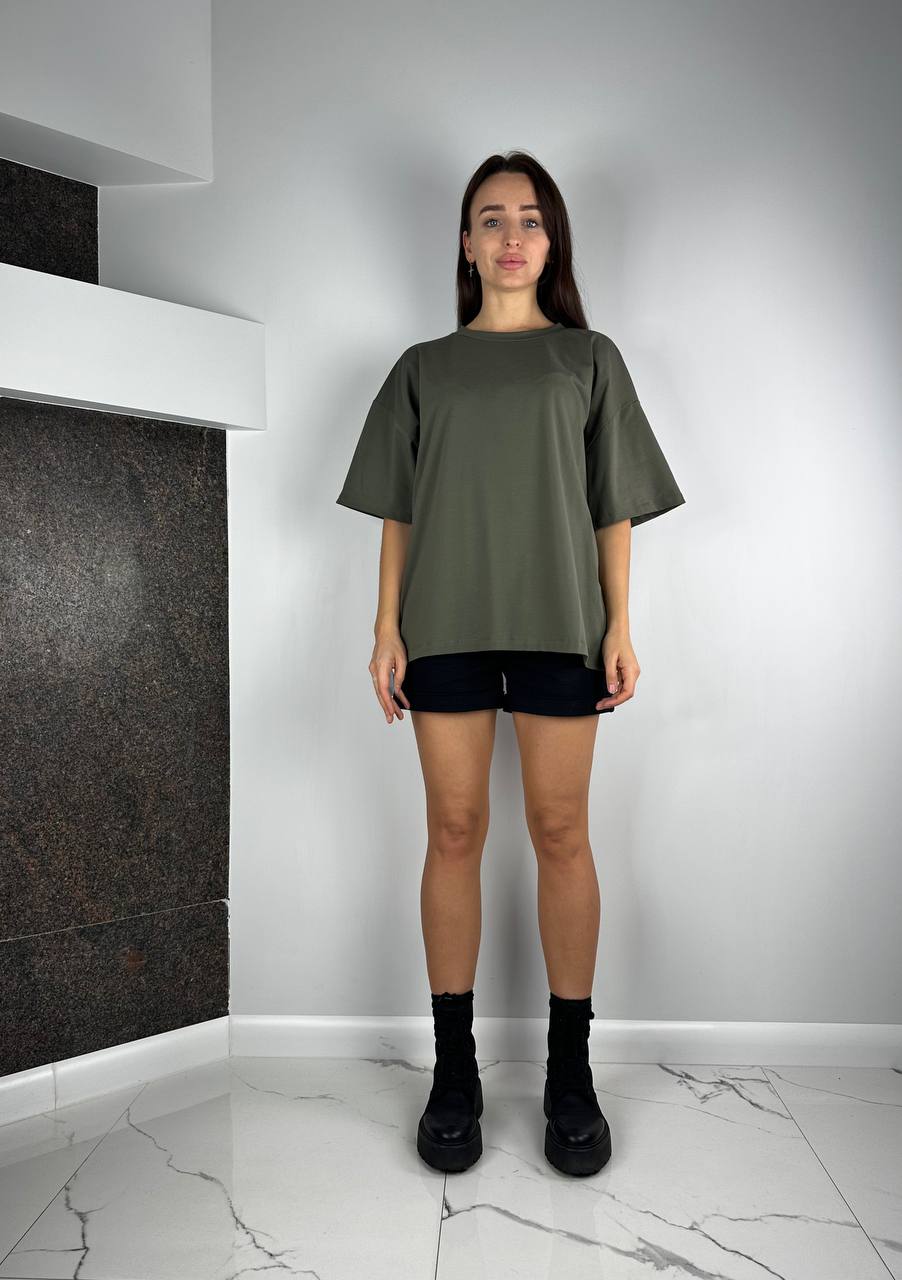 Green Cotton Oversize T-krekls