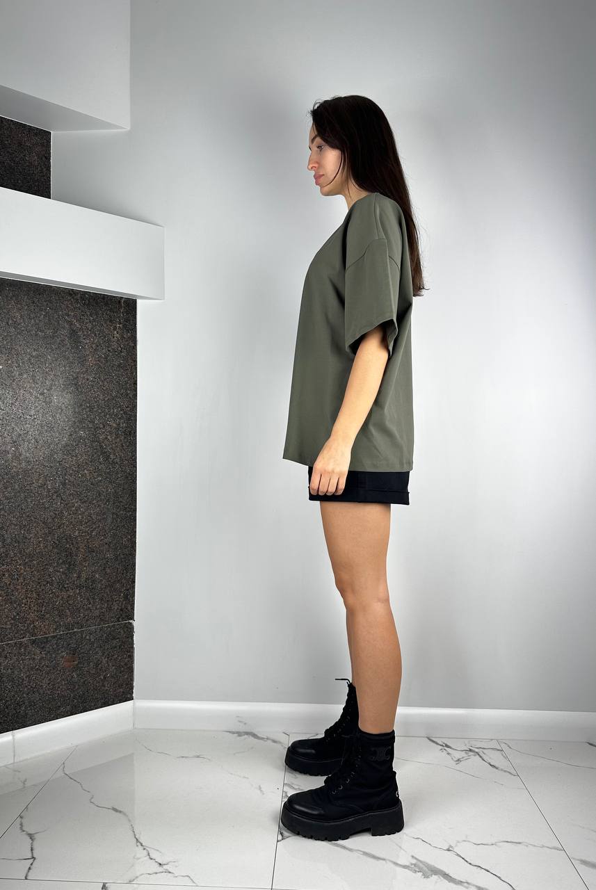 Green Cotton Oversize T-shirt