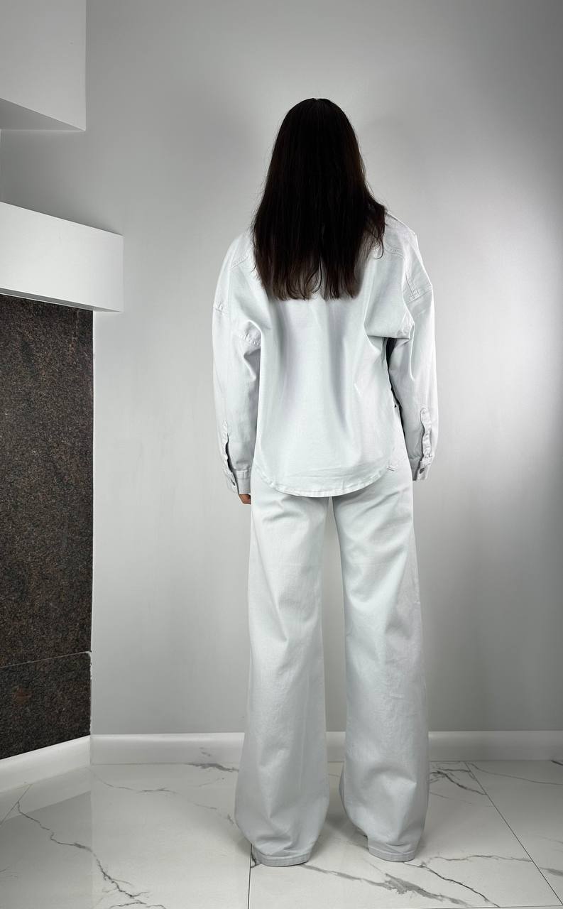 White-Light Grey Jeans Jacket