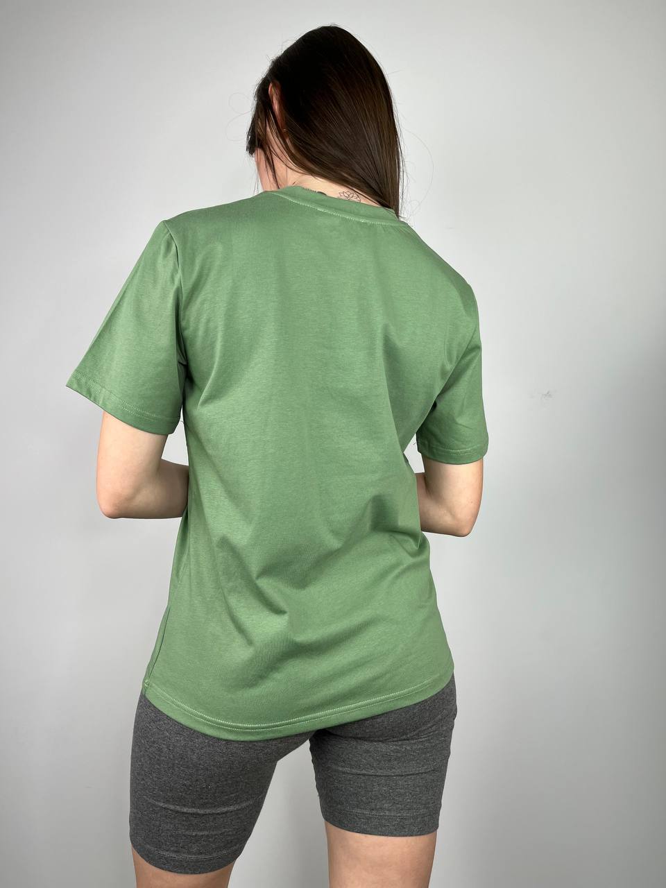 Green olive cotton t-shirt