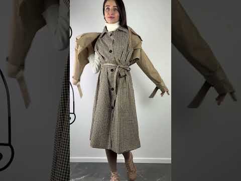 Blended wool cardigan coat