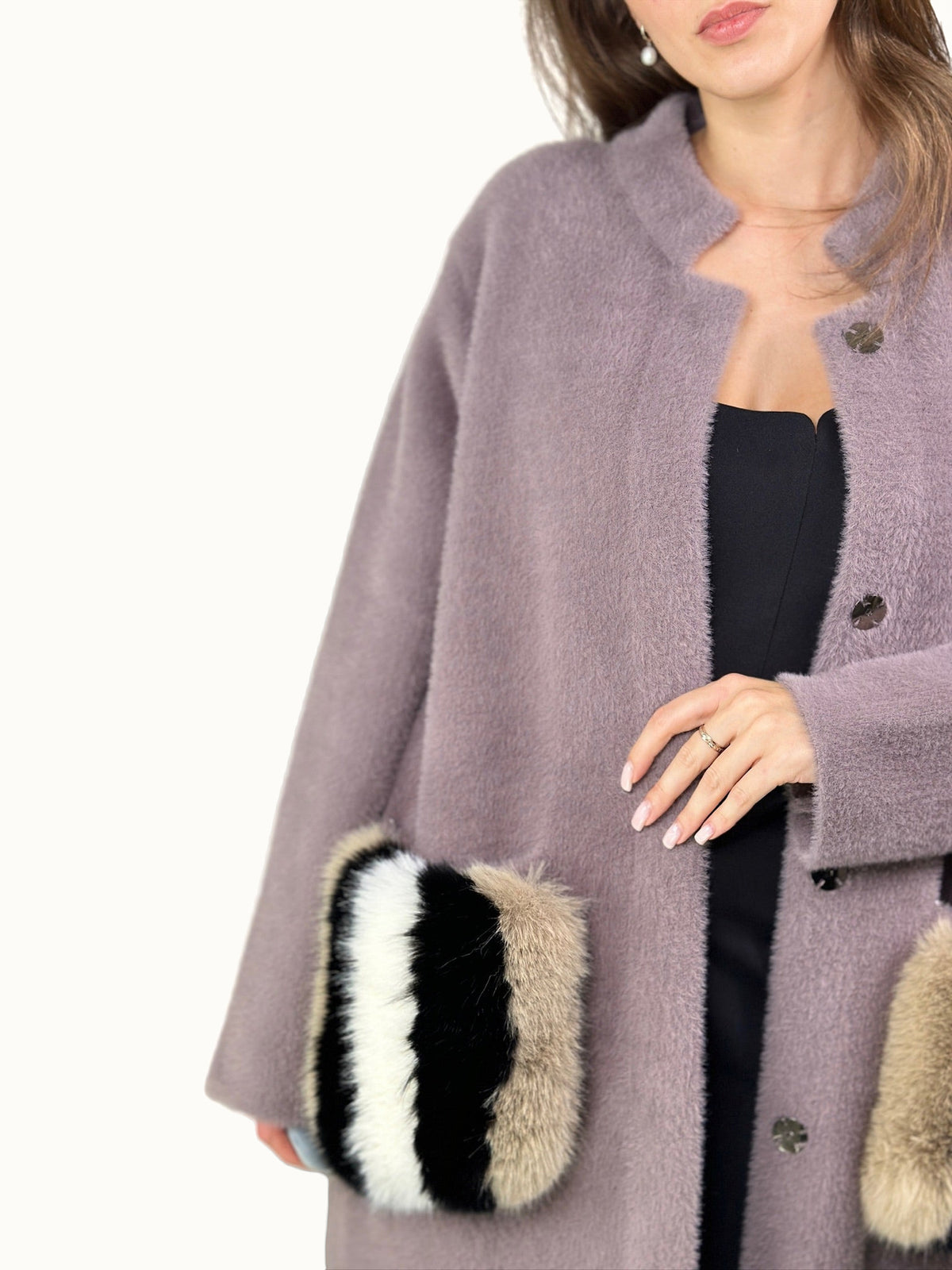 Purple Alpaca Coat