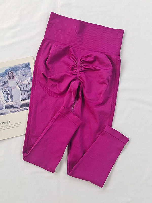 Leggings senza cuciture con arricciatura