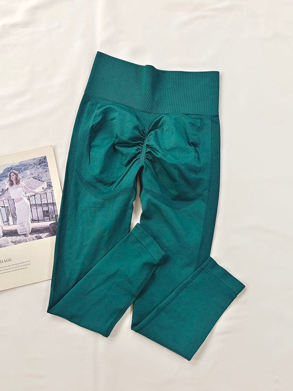 Leggings senza cuciture con arricciatura