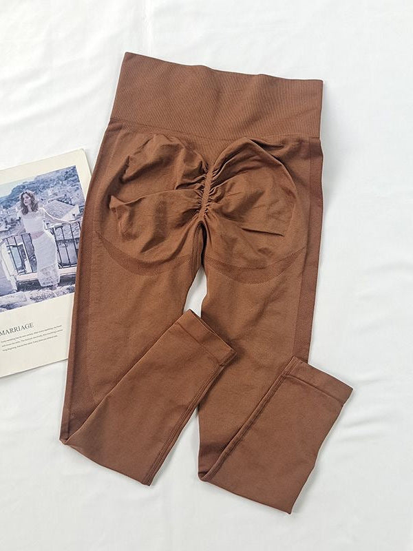 Leggings senza cuciture con arricciatura