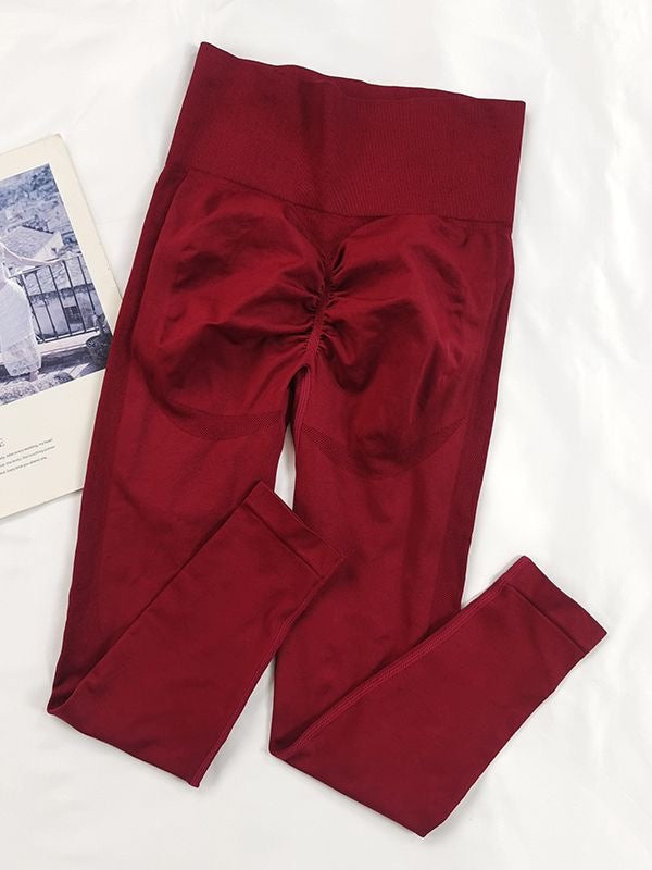 Leggings senza cuciture con arricciatura