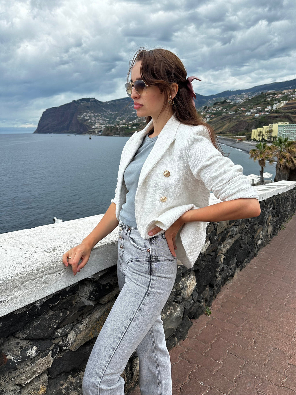 Lange Jeans in Grau
