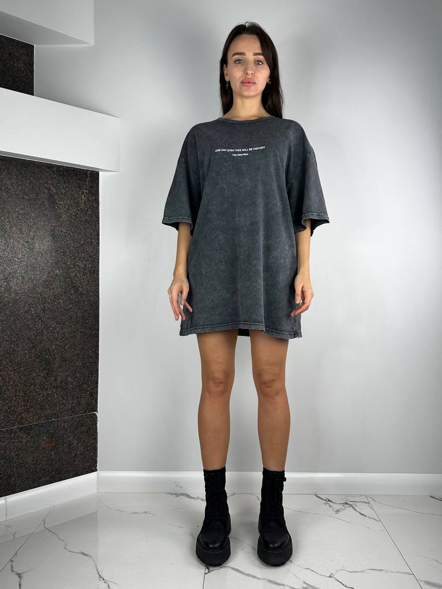Szary bawełniany T-shirt