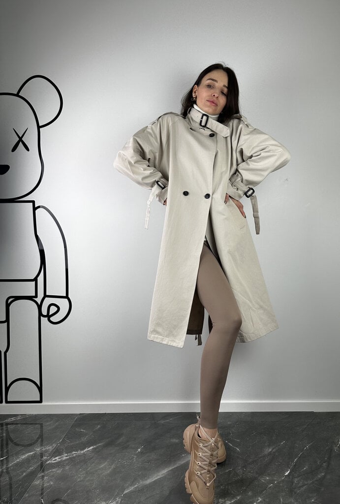 Grey Classical trench coat