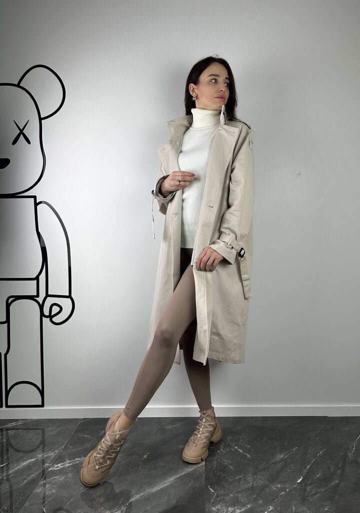 Grey Classical trench coat