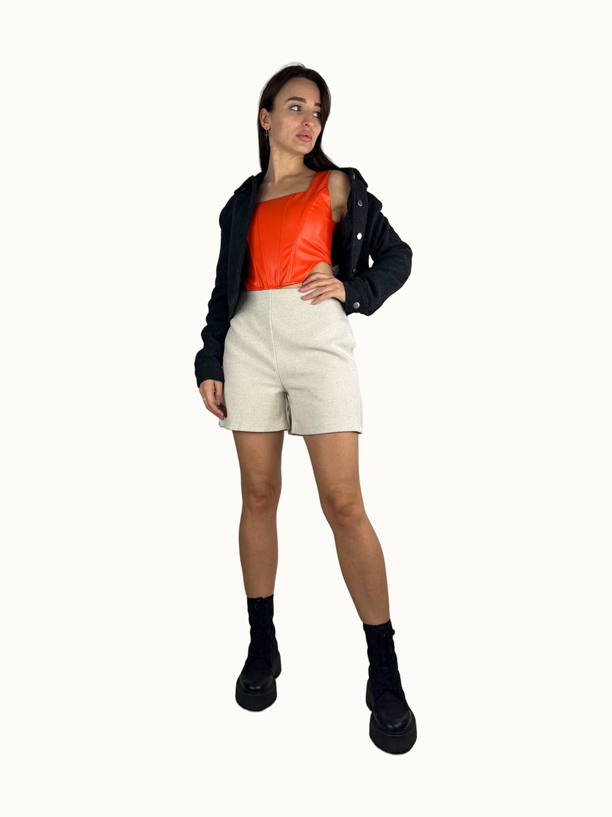 Shorts in pile bianchi